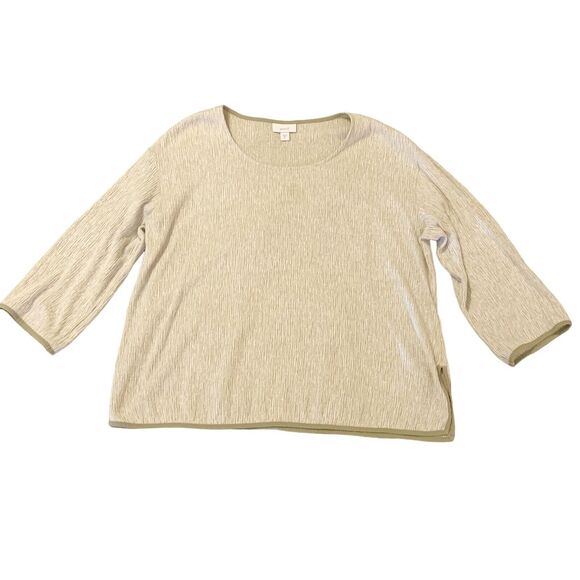 J. Jill Pure Sage Cream Blouse XS Women Linen Blend Textured BohoChic Earthy - Picture 1 of 16